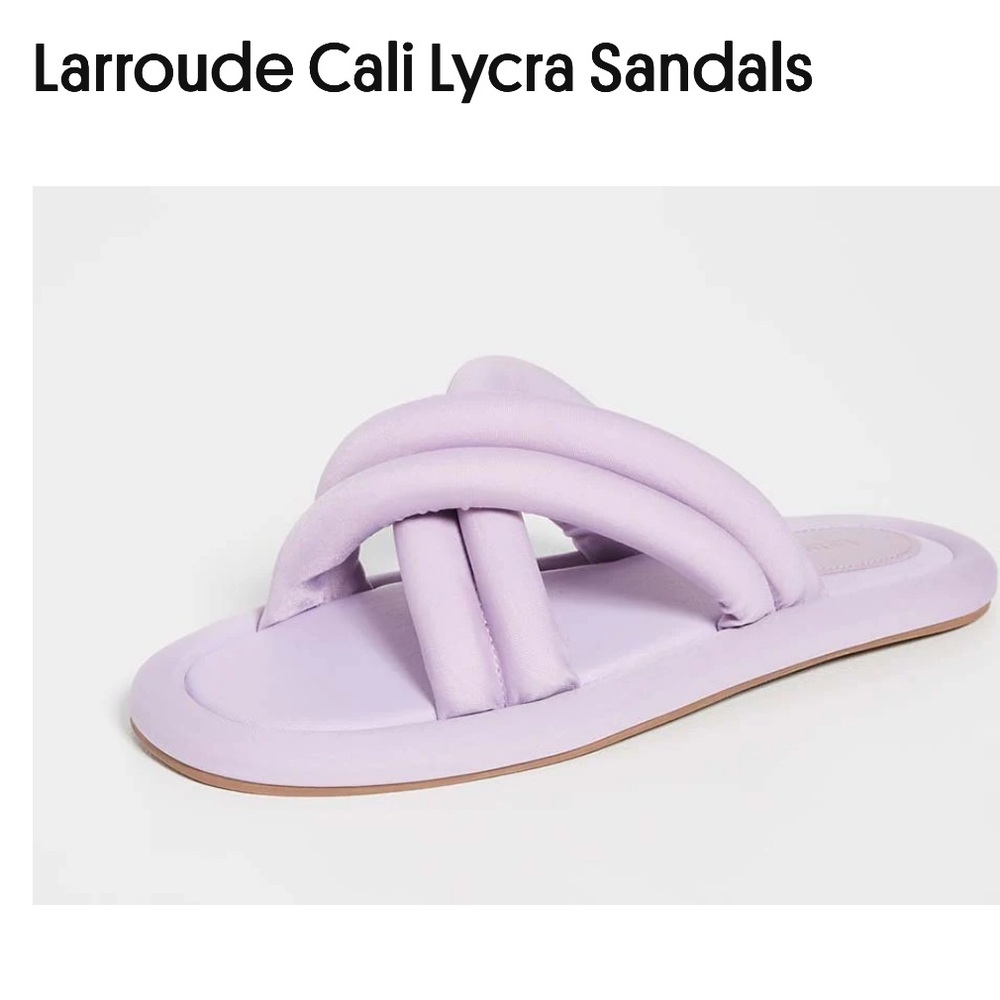 Larroude lilac Cali Lycra slides 8